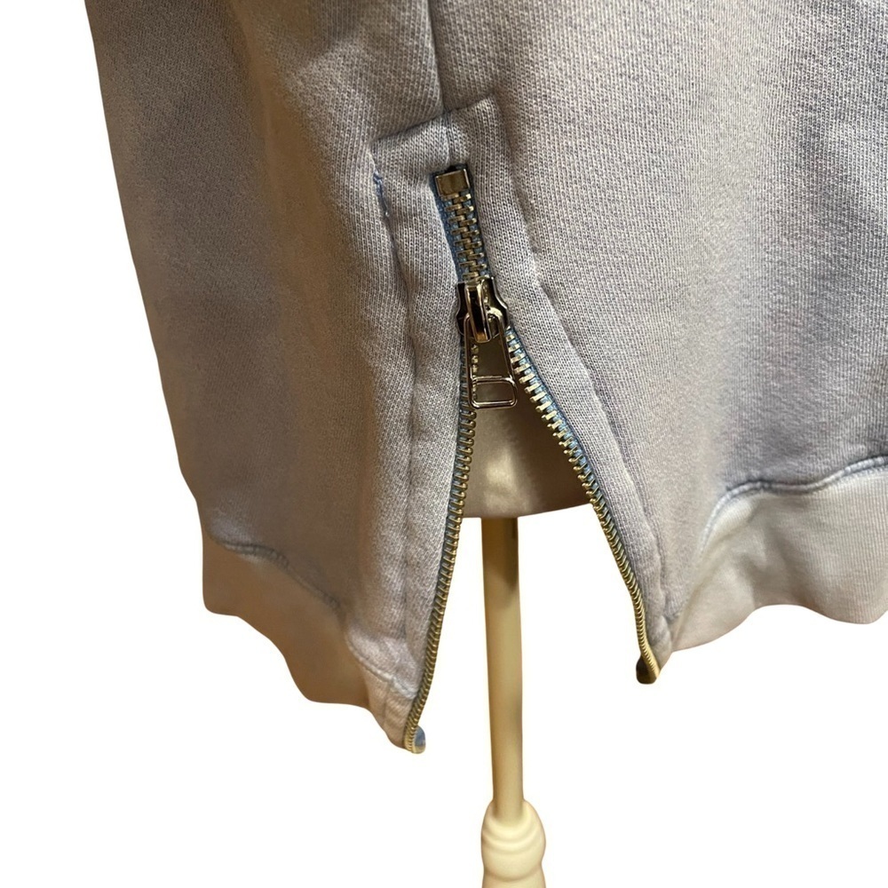Sundry x Soulcycle SOUL Sweatshirt Zipper Sides Faded Overdye Blue Medium - Picture 5 of 8